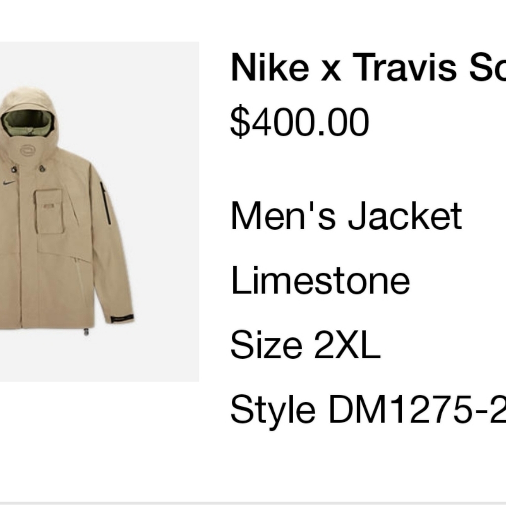 Travis Scott Hooded Men's Jacket 2022 release